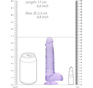 RealRock - Realistyczne dildo z jądrami 15 cm